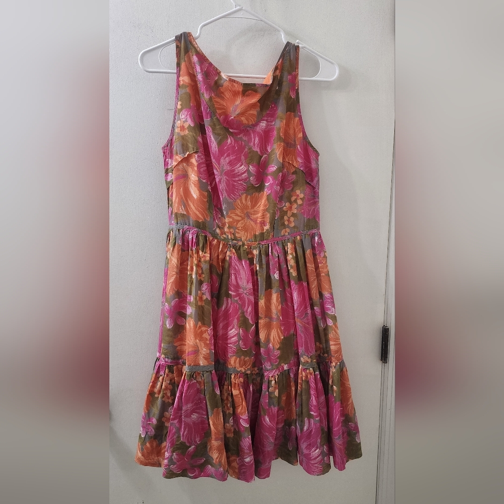 Tracy Feith Women's Sundress in Pink & Orange, Size‎ 11.